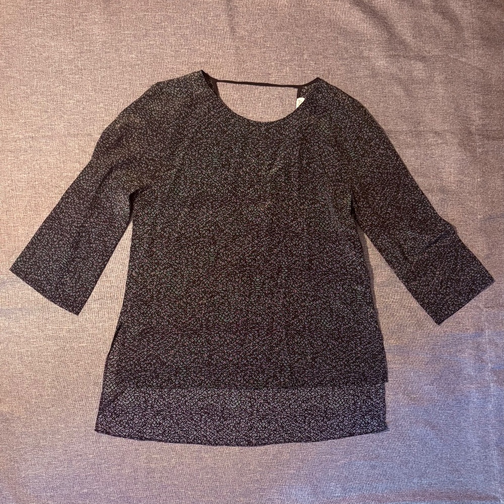 Wilfred: Geometric Print Silk Blouse